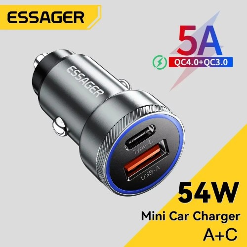 Essager 54w Car Charger 5a Fast Charging Type C Quick Charge 3.0 Qc Pd 3.0 Scp Usb Car Charger For Xiaomi Samsung Iphone Charger - Mobile Phone Chargers - AliExpress